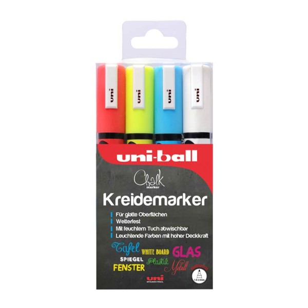 Uni Marker Chalk PWE-5M Kreidemarker - 4er Set