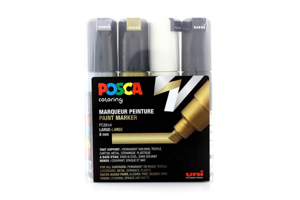 Posca Marker Set PC-8Kx4 Metallic Colours