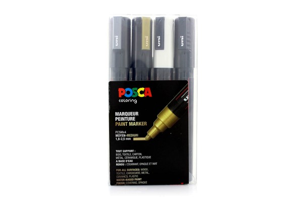 Posca Marker Set PC-5Mx4 Metallic Colours
