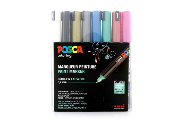 Posca Marker Set PC-1MRx8 Metallic Colours