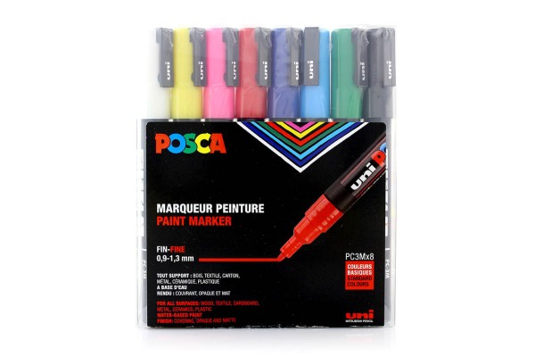 Posca Marker Set PC-3Mx8 Standard Colours